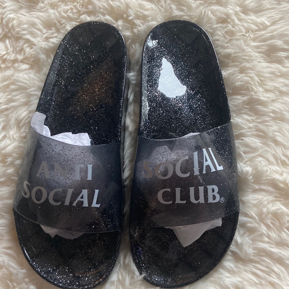 Anti Social Social Club glitter slides